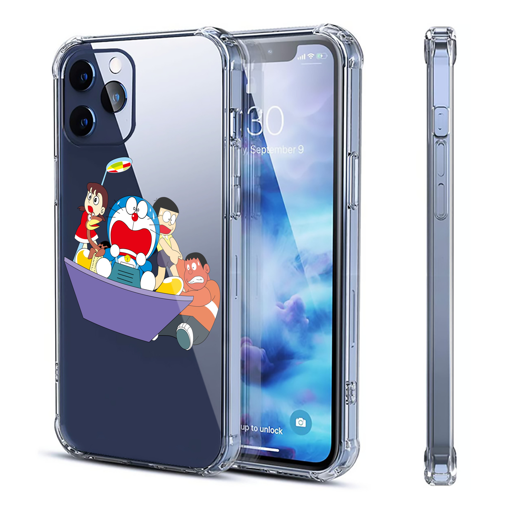 （画像用） ドラえもん Doraemon 【iPhone 12シリーズ対応】透明スマホケース（クリアソフトケース）